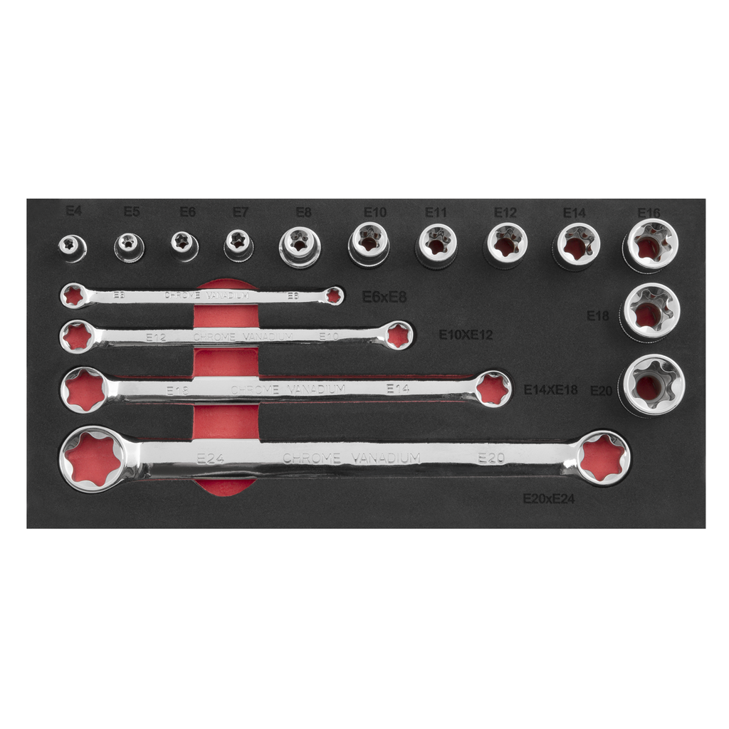 TRX-Star* Socket & Spanner Set 3/8"Sq Drive 16pc AK61801