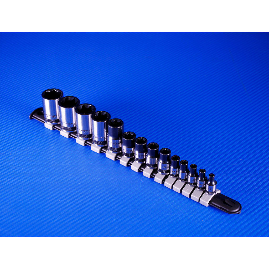 TRX-Star* Socket Set 1/4", 3/8" & 1/2"Sq Drive E4-E24 14pc AK618B