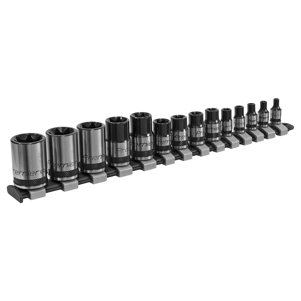TRX-Star* Socket Set 1/4", 3/8" & 1/2"Sq Drive E4-E24 14pc AK618B