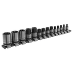TRX-Star* Socket Set 1/4", 3/8" & 1/2"Sq Drive E4-E24 14pc AK618B