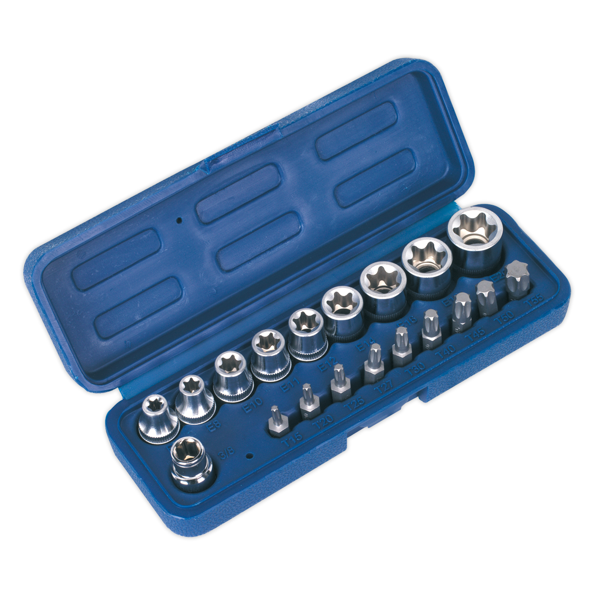 TRX-Star* Socket & Bit Set 3/8"Sq Drive 19pc AK6191