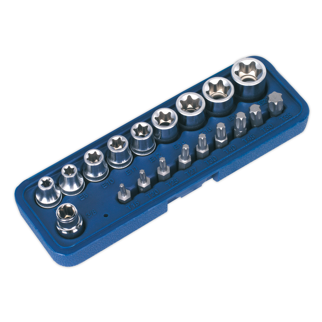 TRX-Star* Socket & Bit Set 3/8"Sq Drive 19pc AK6191
