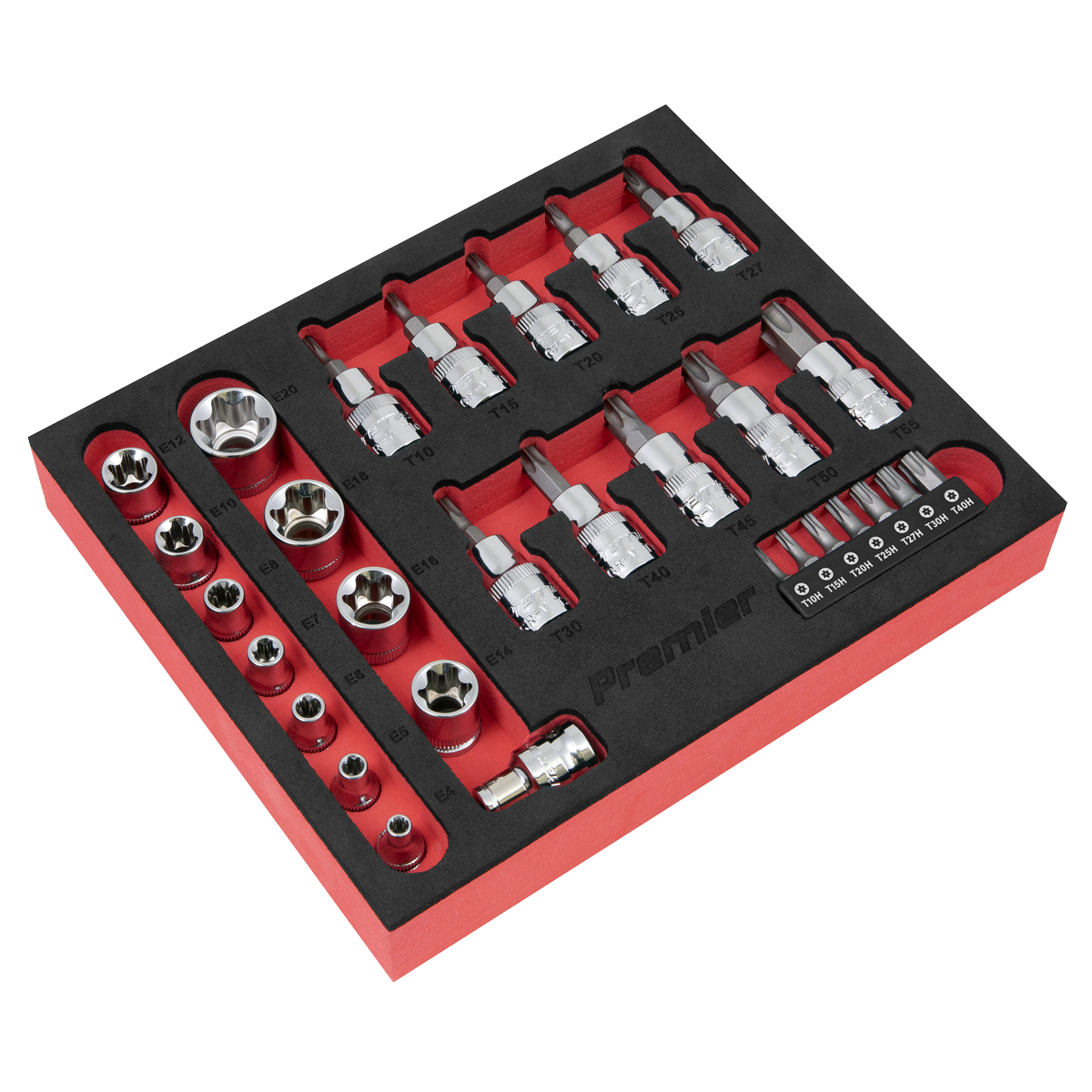 TRX-Star* Socket & Security Bit Set 1/4"Sq & 3/8"Sq Drive 29pc AK6193