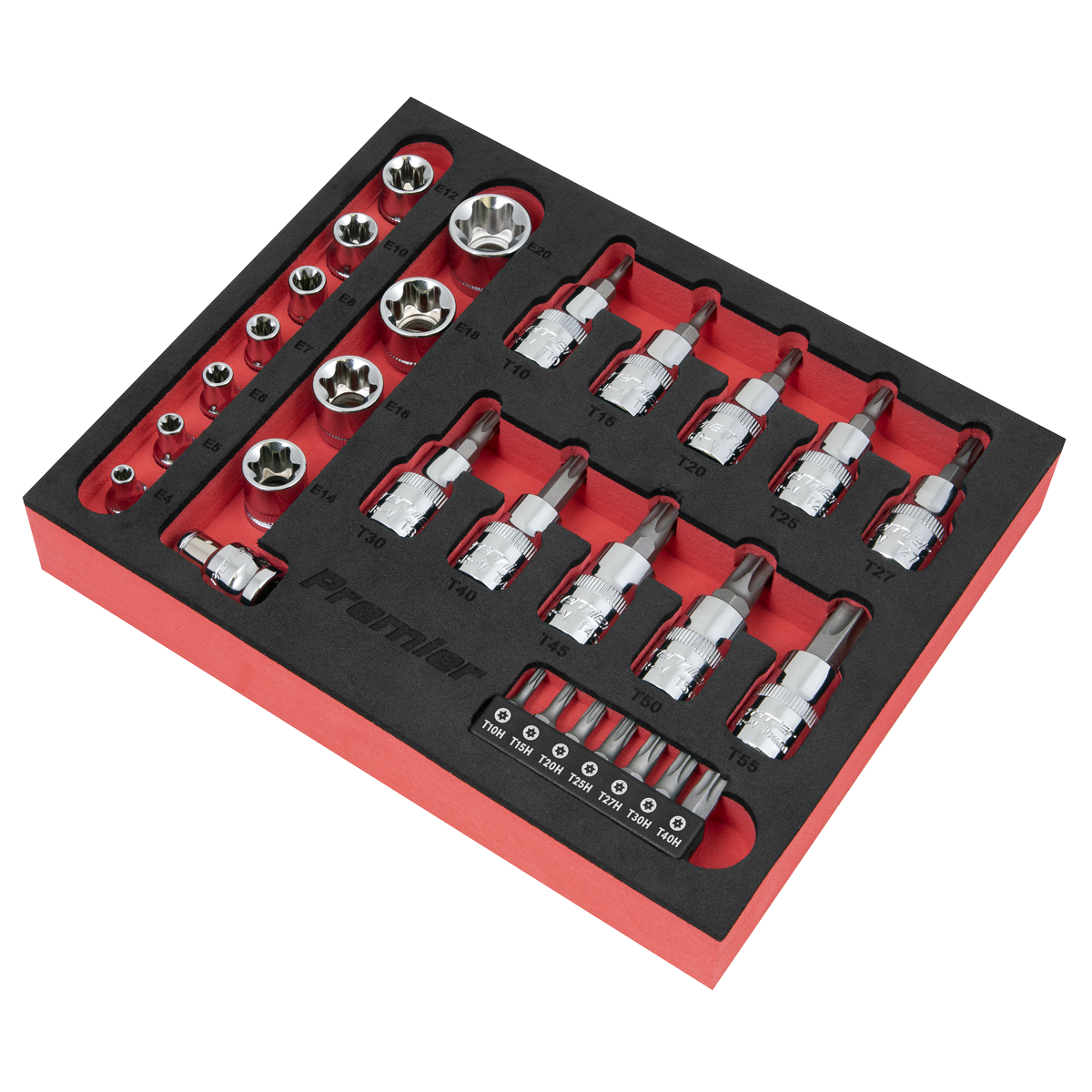 TRX-Star* Socket & Security Bit Set 1/4"Sq & 3/8"Sq Drive 29pc AK6193