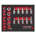 TRX-Star* Socket & Security Bit Set 1/4"Sq & 3/8"Sq Drive 29pc AK6193