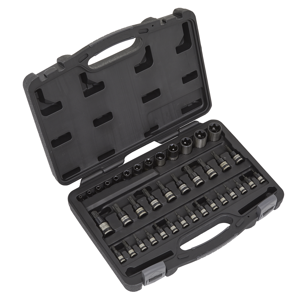 TRX-Star* Socket & Security Socket Bit Set 1/4", 3/8" & 1/2"Sq Drive 38pc AK6197B
