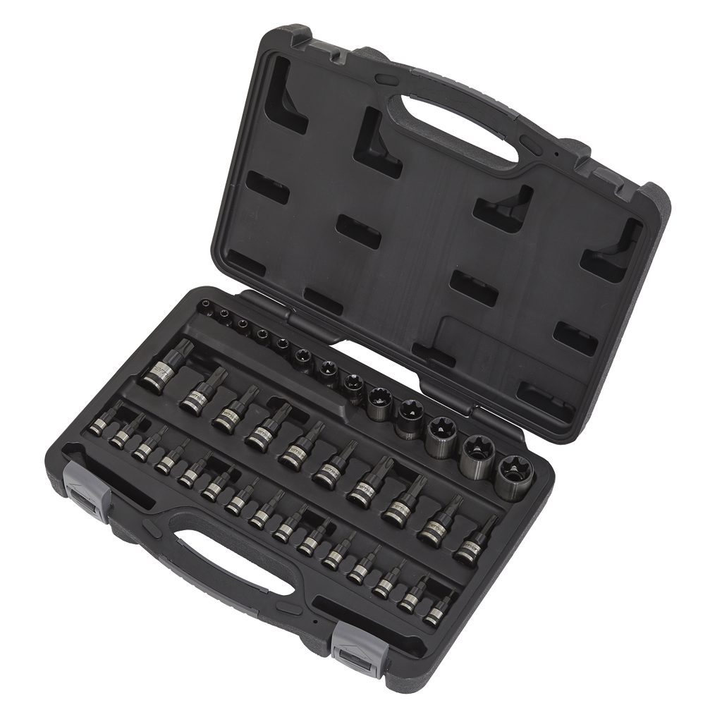 TRX-Star* Socket & Security Socket Bit Set 1/4", 3/8" & 1/2"Sq Drive 38pc AK6197B