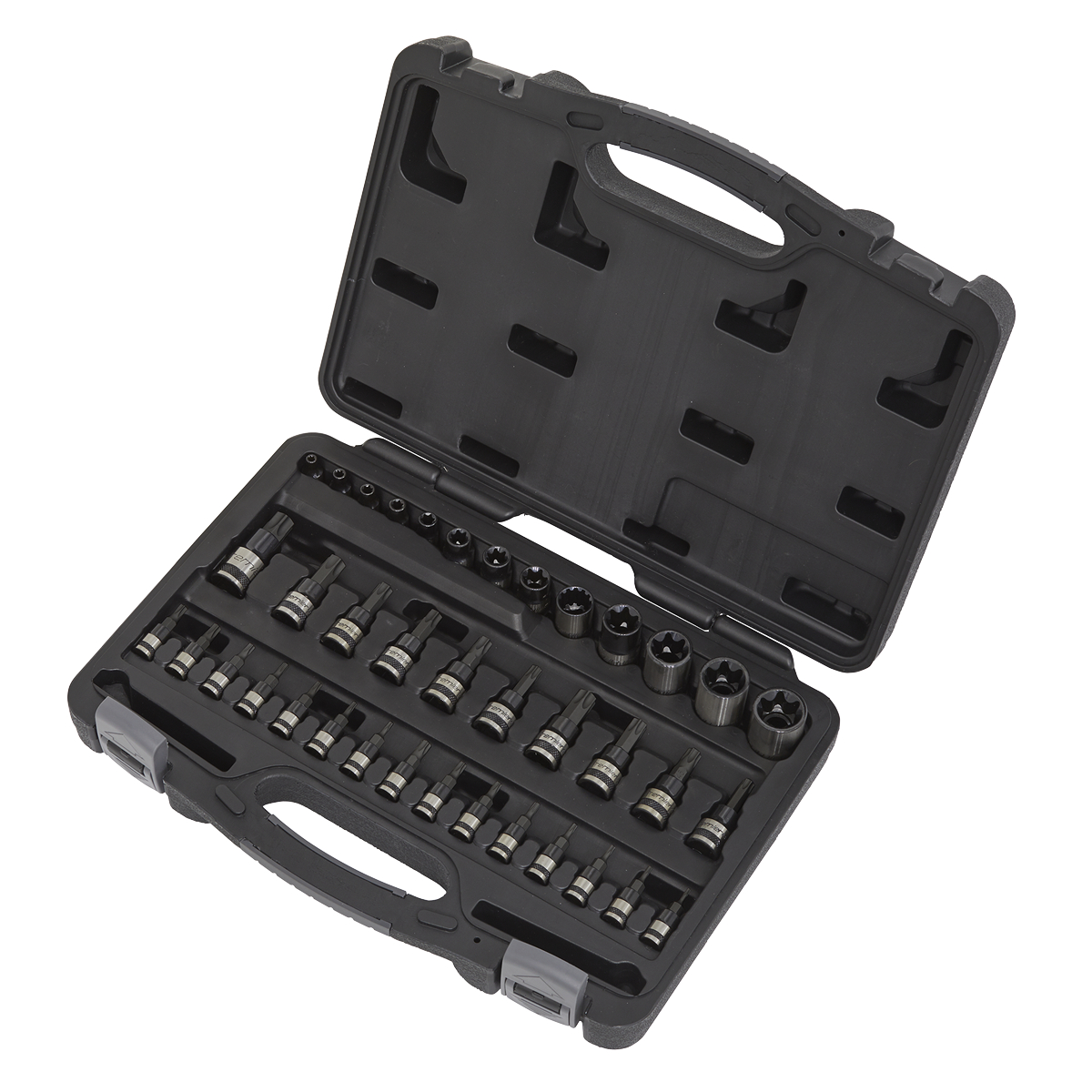TRX-Star* Socket & Security Socket Bit Set 1/4", 3/8" & 1/2"Sq Drive 38pc AK6197B