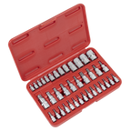 TRX-Star* Socket & Security Socket Bit Set 1/4", 3/8" & 1/2"Sq Drive 38pc AK6197