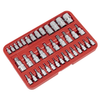 TRX-Star* Socket & Security Socket Bit Set 1/4", 3/8" & 1/2"Sq Drive 38pc AK6197