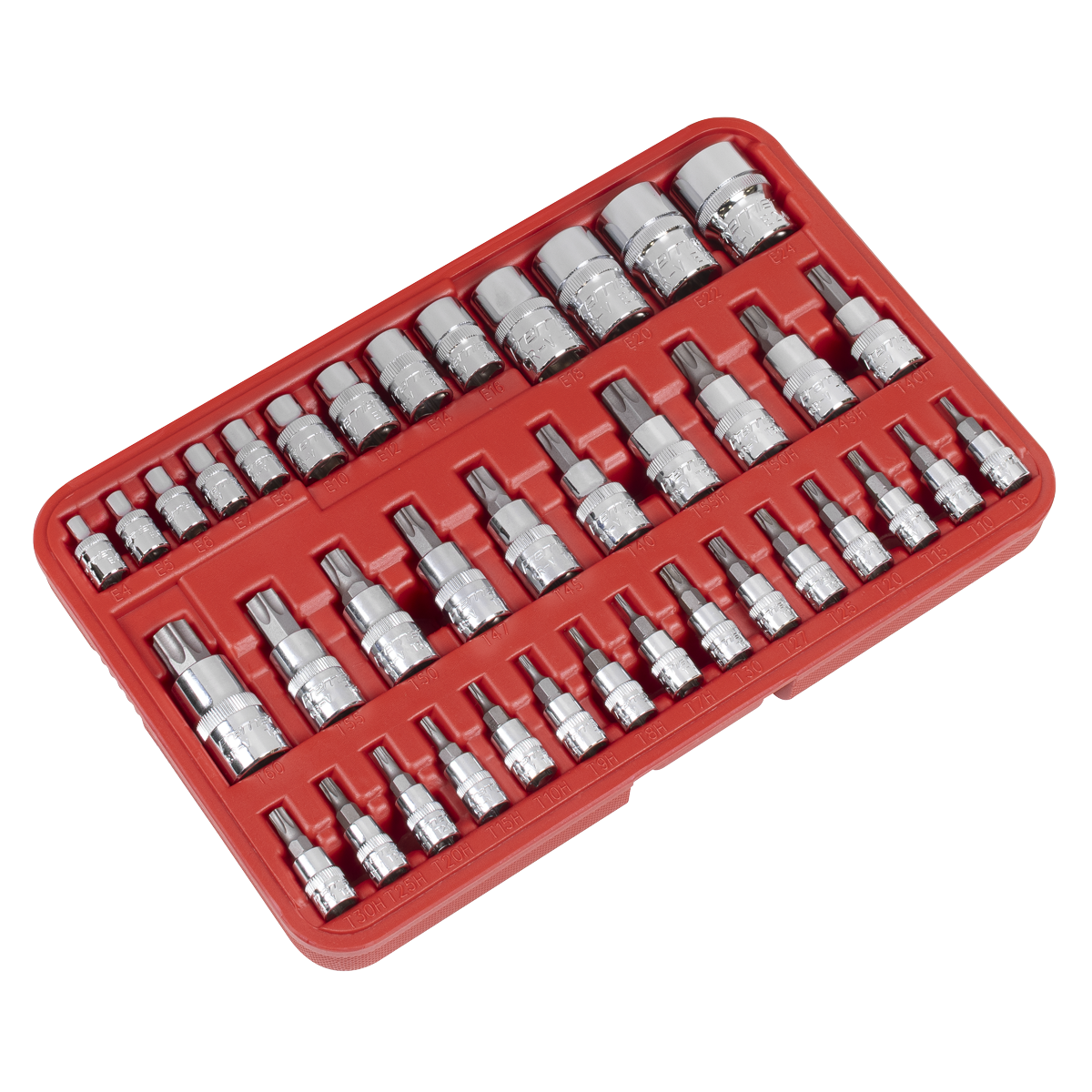 TRX-Star* Socket & Security Socket Bit Set 1/4", 3/8" & 1/2"Sq Drive 38pc AK6197