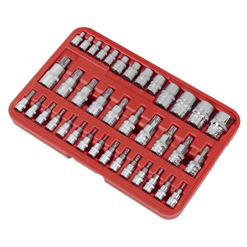 TRX-Star* Socket & Security Socket Bit Set 1/4", 3/8" & 1/2"Sq Drive 38pc AK6197