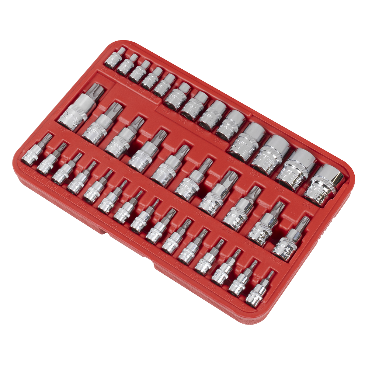TRX-Star* Socket & Security Socket Bit Set 1/4", 3/8" & 1/2"Sq Drive 38pc AK6197