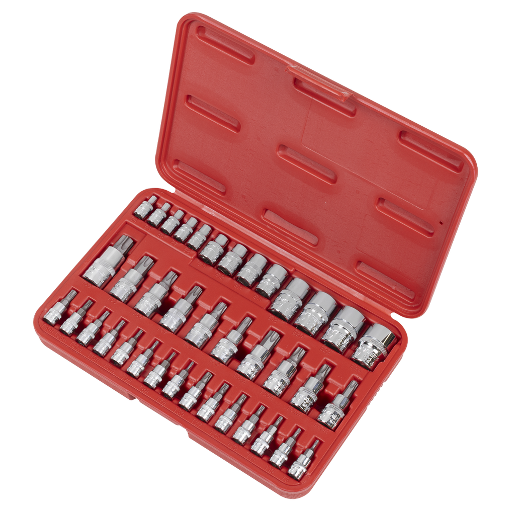 TRX-Star* Socket & Security Socket Bit Set 1/4", 3/8" & 1/2"Sq Drive 38pc AK6197