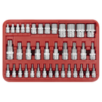 TRX-Star* Socket & Security Socket Bit Set 1/4", 3/8" & 1/2"Sq Drive 38pc AK6197