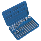 TRX-Star* Socket & Bit Set 1/4", 3/8" & 1/2"Sq Drive 30pc AK619
