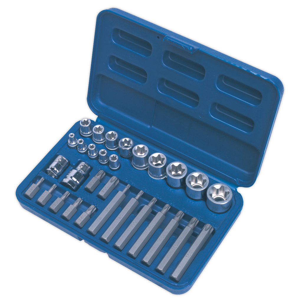 TRX-Star* Socket & Bit Set 1/4", 3/8" & 1/2"Sq Drive 30pc AK619