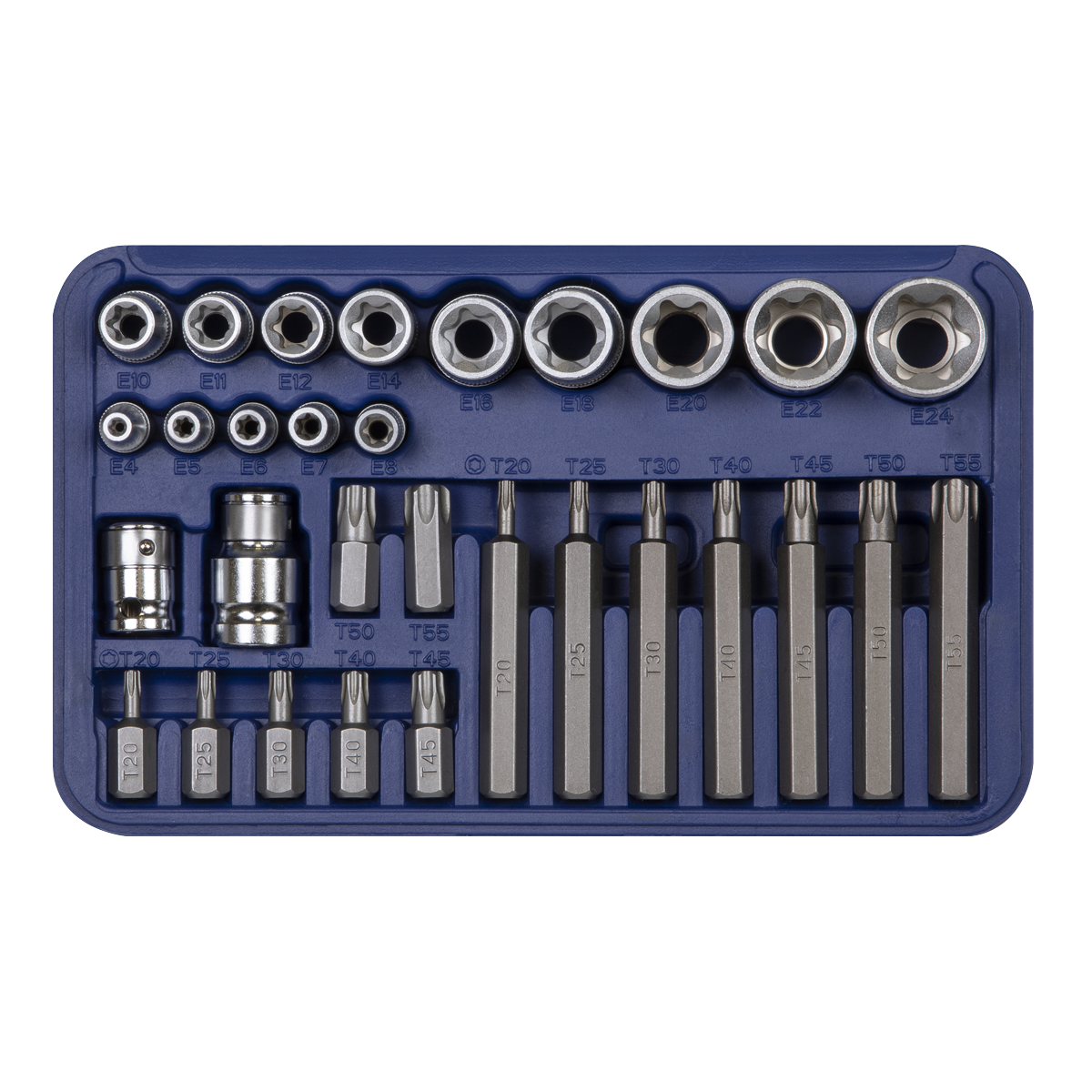 TRX-Star* Socket & Bit Set 1/4", 3/8" & 1/2"Sq Drive 30pc AK619