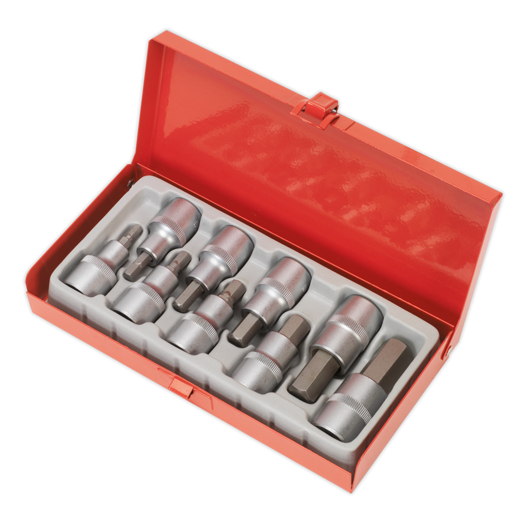 Hex Socket Bit Set 1/2"Sq Drive 9pc AK620