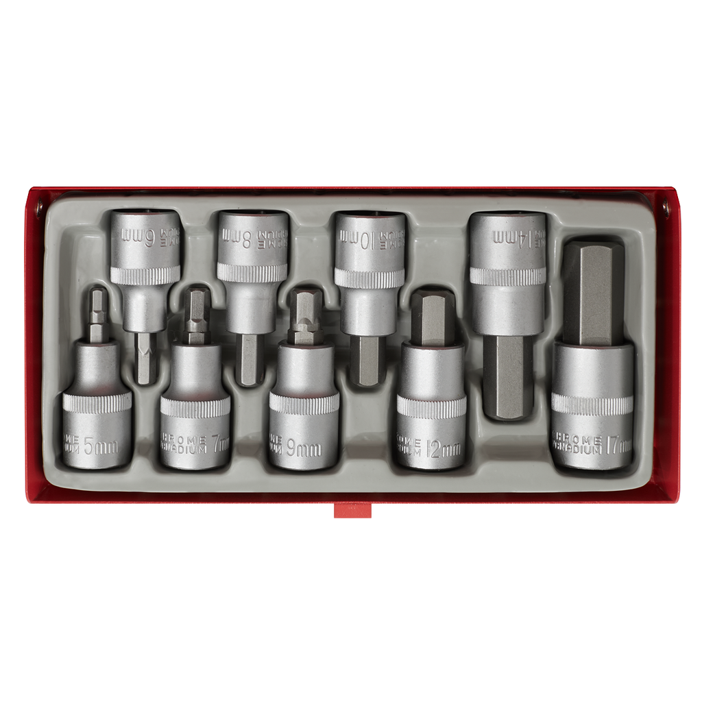 Hex Socket Bit Set 1/2"Sq Drive 9pc AK620