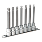 Ball-End Hex Socket Bit Set 3/8"Sq Drive 7pc AK6212