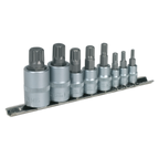 Spline Socket Bit Set 1/4", 3/8" & 1/2"Sq Drive 8pc AK6214