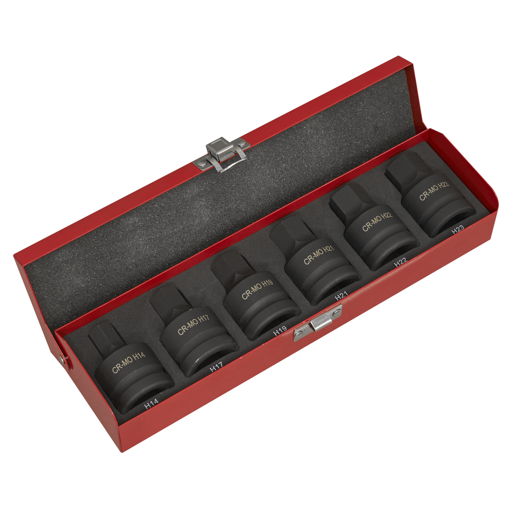 Hex Impact Socket Bit Set 3/4"Sq Drive 6pc AK6217