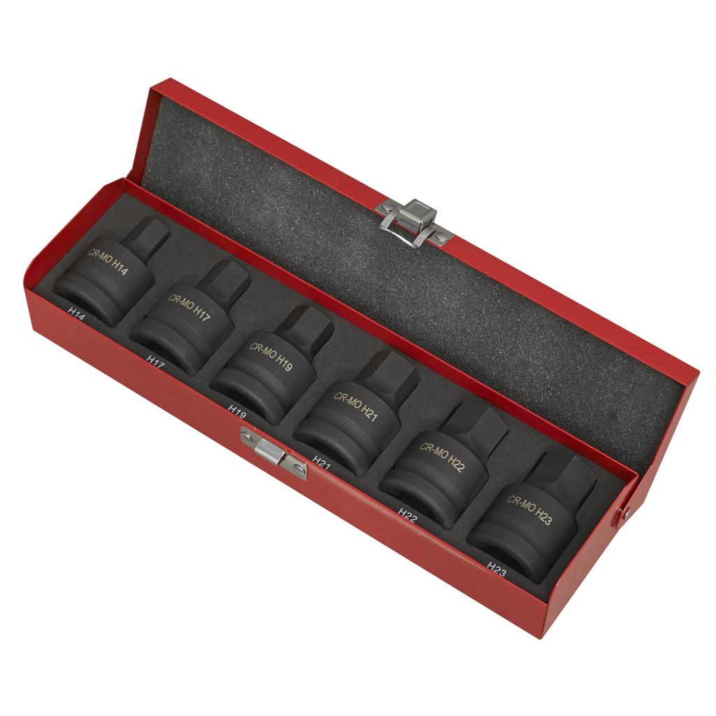 Hex Impact Socket Bit Set 3/4"Sq Drive 6pc AK6217