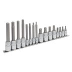 Hex Socket Bit Set 1/4" & 3/8"Sq Drive 16pc AK6219