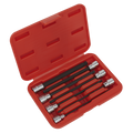 Ball-End Hex Socket Bit Set 3/8"Sq Drive 7pc AK62257