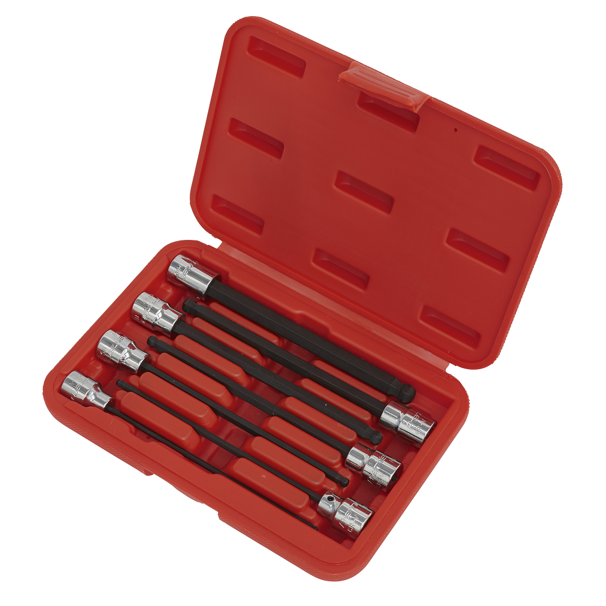 Ball-End Hex Socket Bit Set 3/8"Sq Drive 7pc AK62257