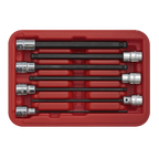 Ball-End Hex Socket Bit Set 3/8"Sq Drive 7pc AK62257