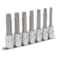 Ribe Socket Bit Set 1/2"Sq Drive 100mm 7pc AK6235