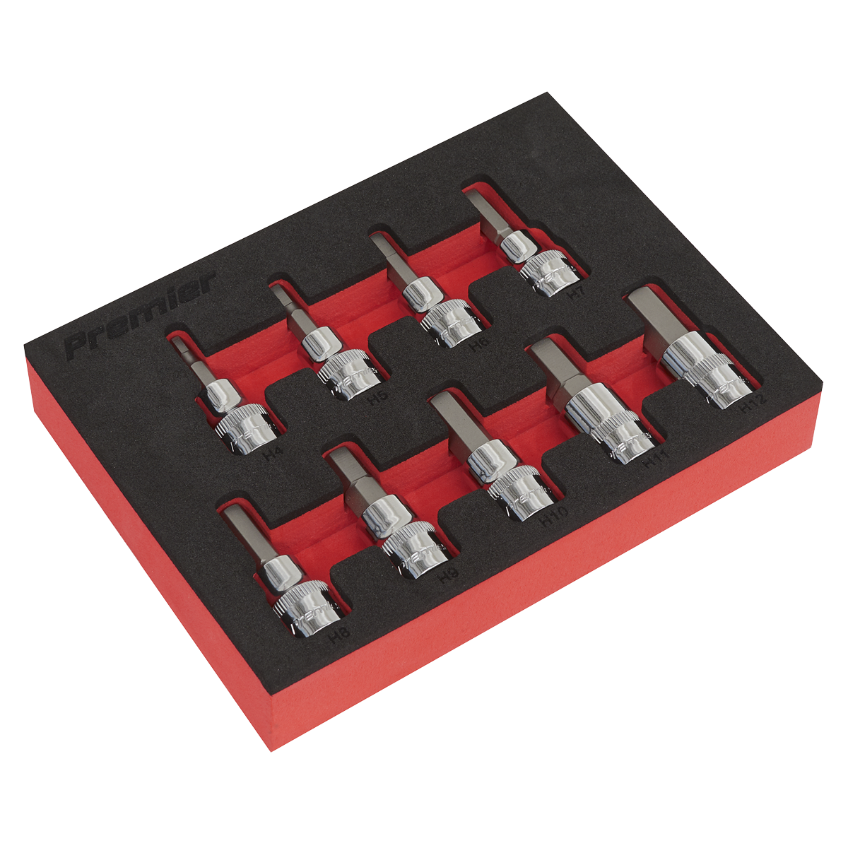 Hex Socket Bit Set 3/8"Sq Drive 9pc AK6240