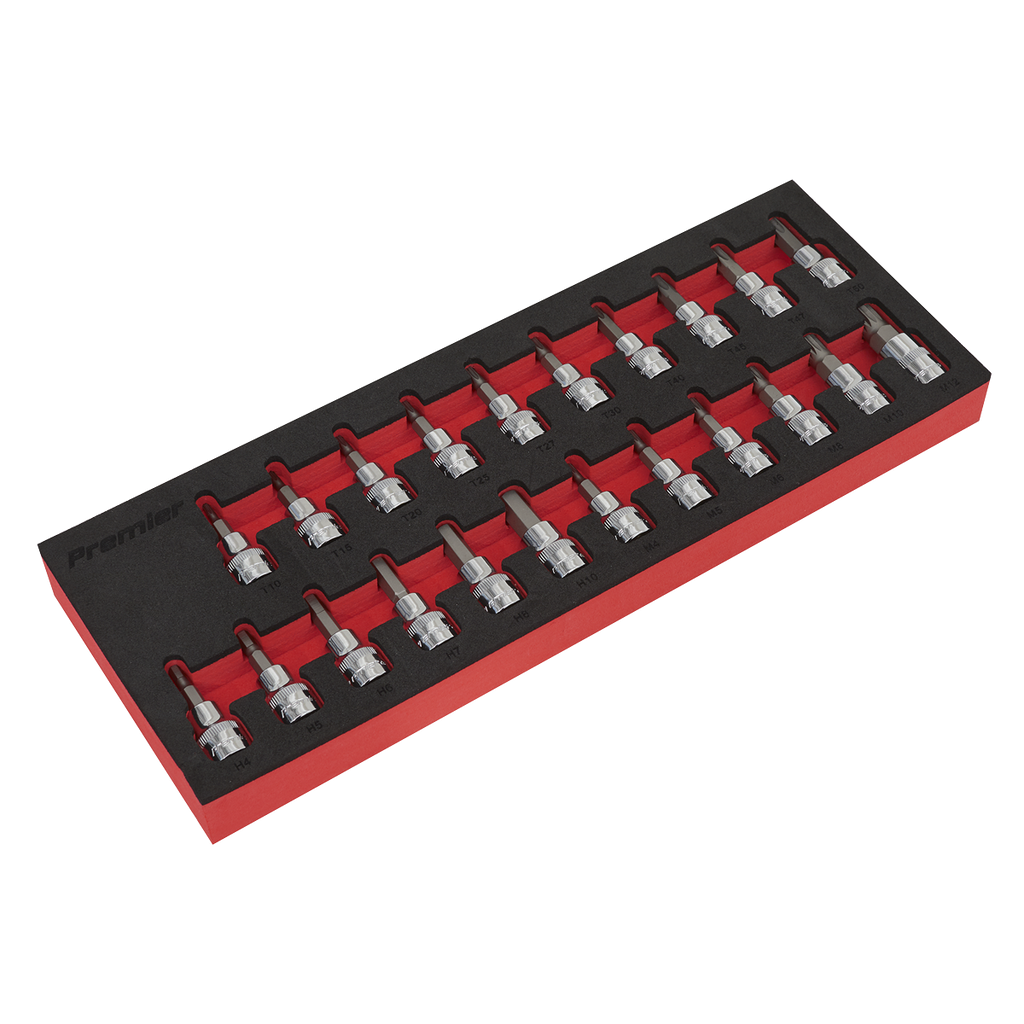 TRX-Star*/Hex/Spline Socket Bit Set 3/8"Sq Drive 22pc AK6243