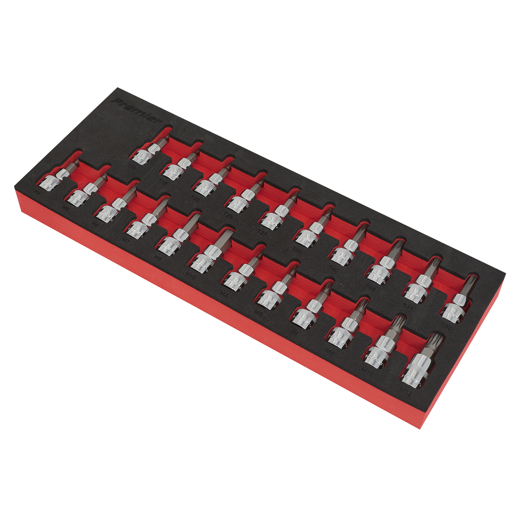 TRX-Star*/Hex/Spline Socket Bit Set 3/8"Sq Drive 22pc AK6243