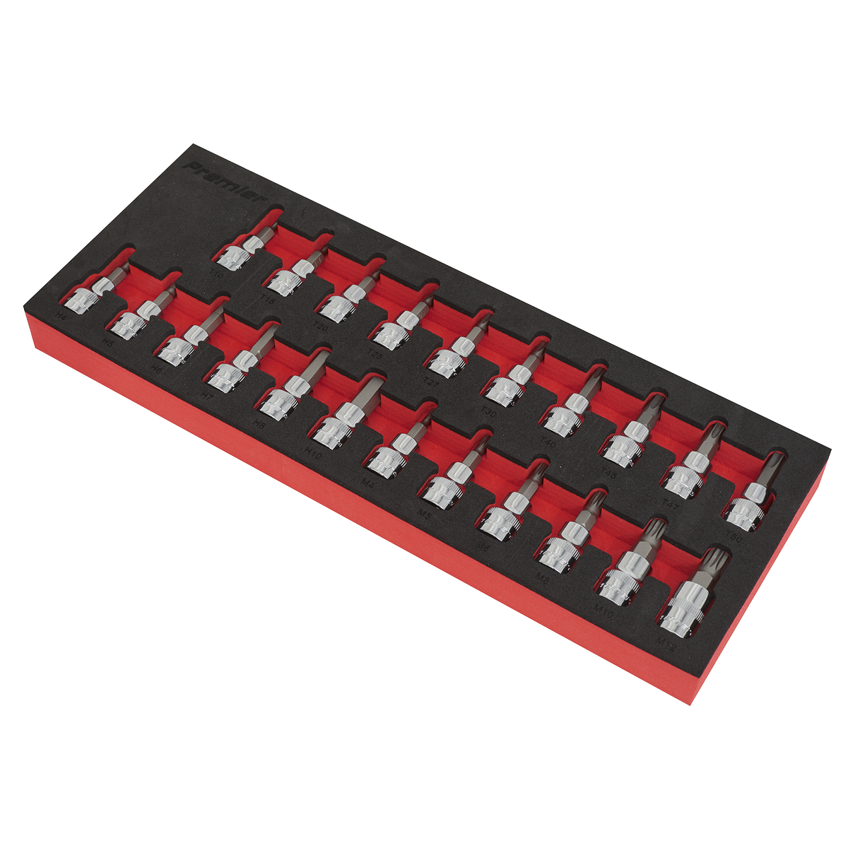 TRX-Star*/Hex/Spline Socket Bit Set 3/8"Sq Drive 22pc AK6243