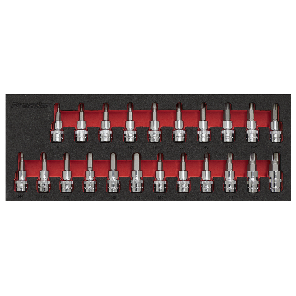 TRX-Star*/Hex/Spline Socket Bit Set 3/8"Sq Drive 22pc AK6243