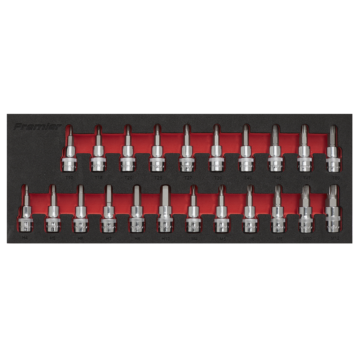 TRX-Star*/Hex/Spline Socket Bit Set 3/8"Sq Drive 22pc AK6243