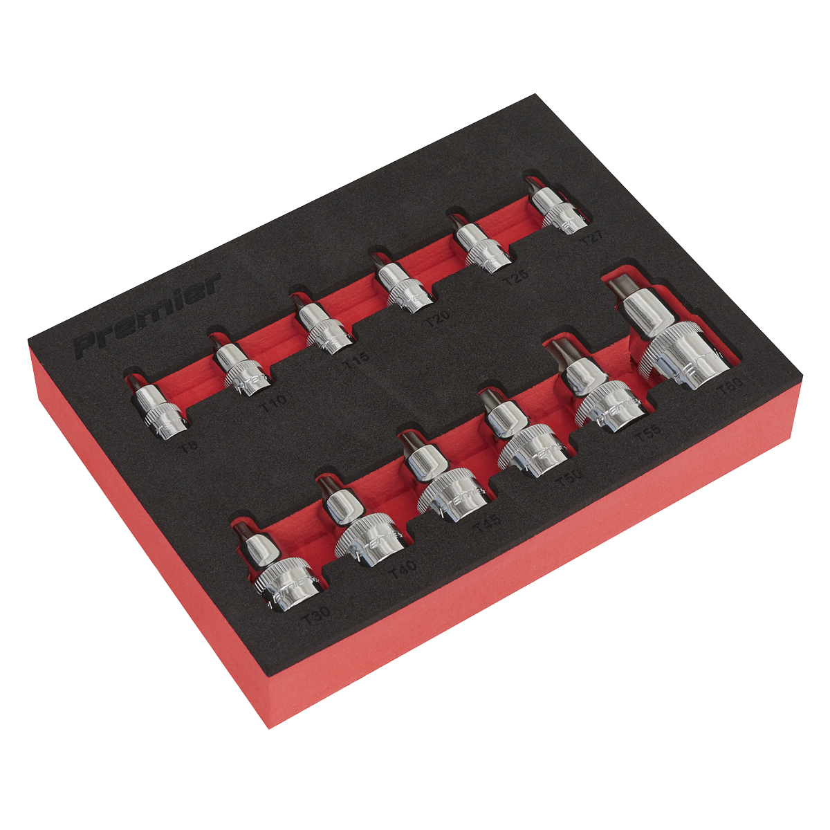 Stubby TRX-Star* Socket Bit Set 1/4", 3/8" & 1/2"Sq Drive 12pc AK6245