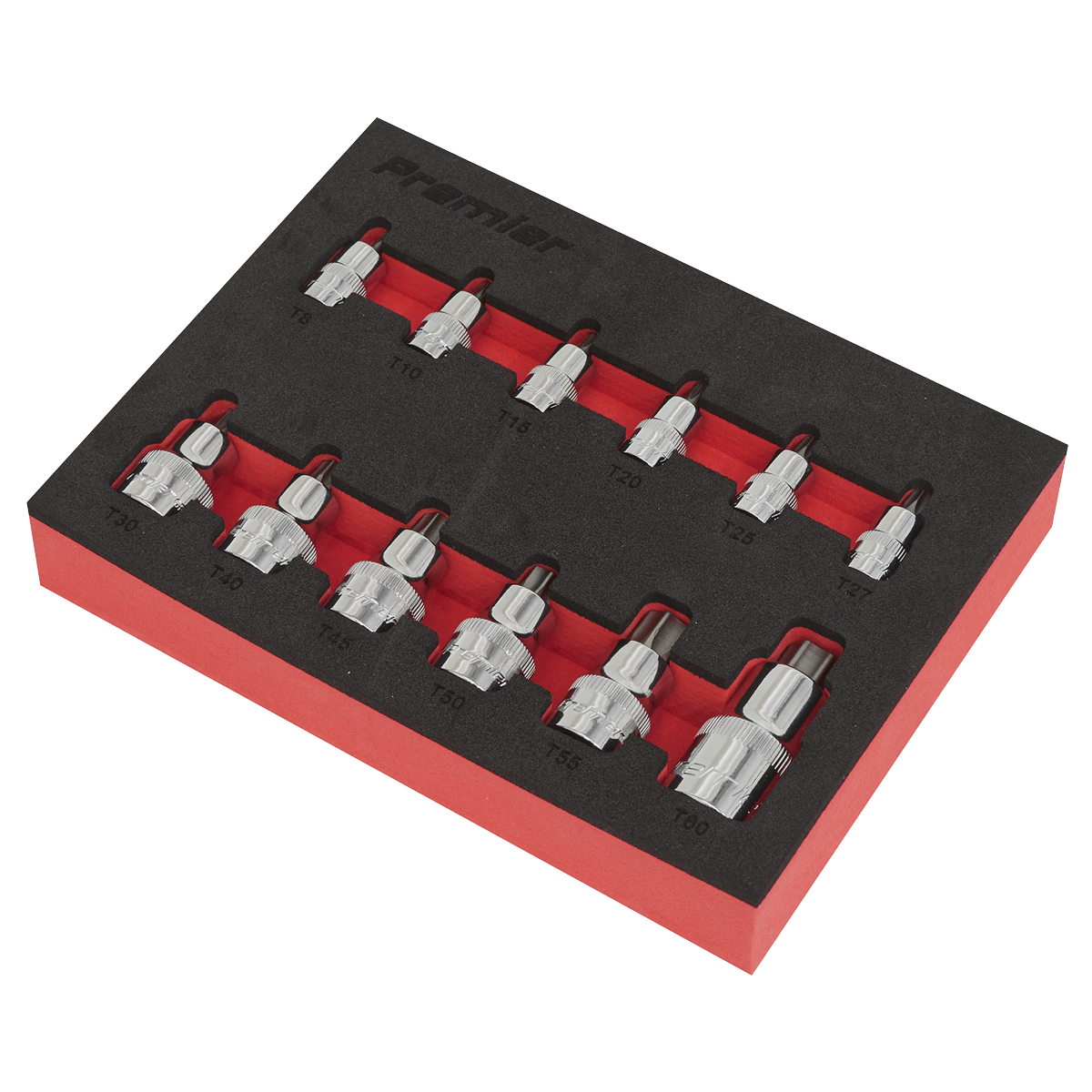 Stubby TRX-Star* Socket Bit Set 1/4", 3/8" & 1/2"Sq Drive 12pc AK6245