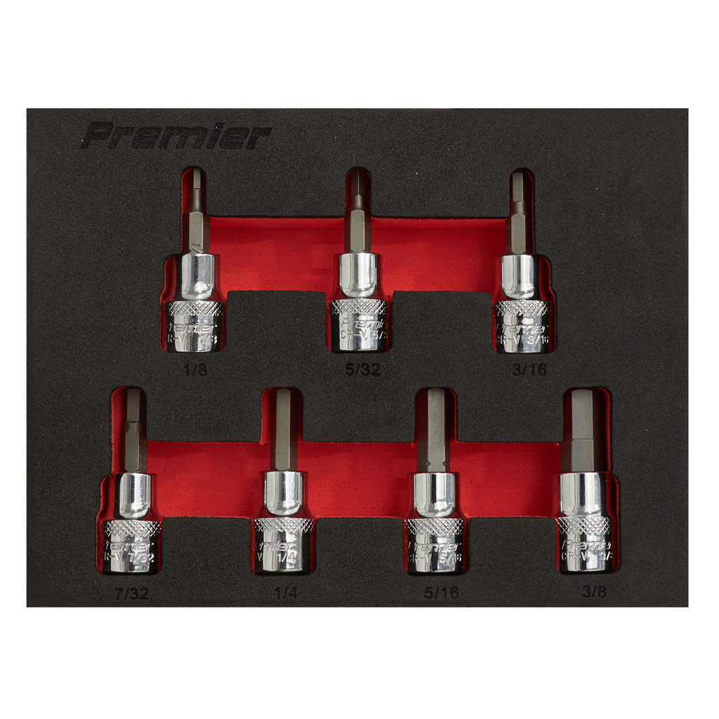 Imperial Hex Socket Bit Set 3/8"Sq Drive 7pc AK6246