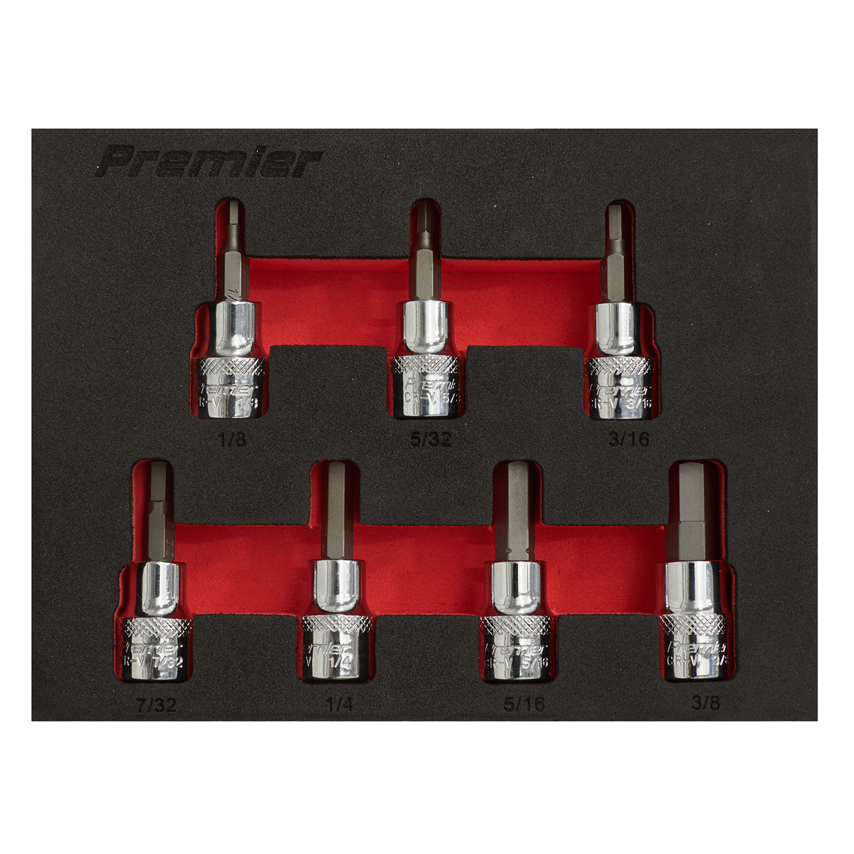 Imperial Hex Socket Bit Set 3/8"Sq Drive 7pc AK6246