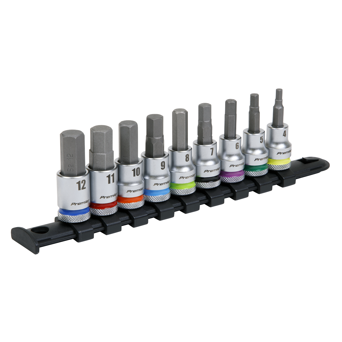 Hex Socket Bit Set 3/8"Sq Drive 9pc AK6250