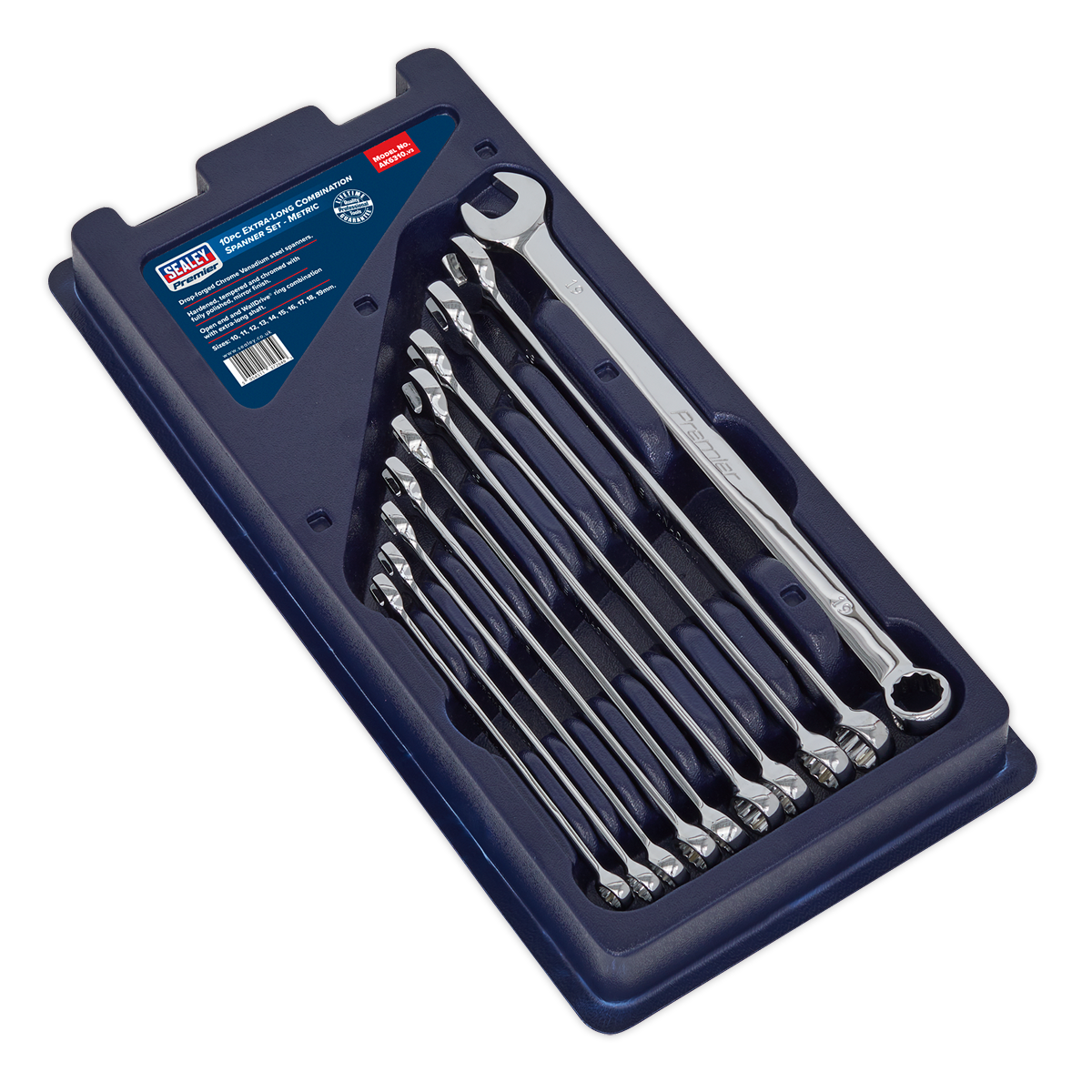 Extra-Long Combination Spanner Set 10pc AK6310