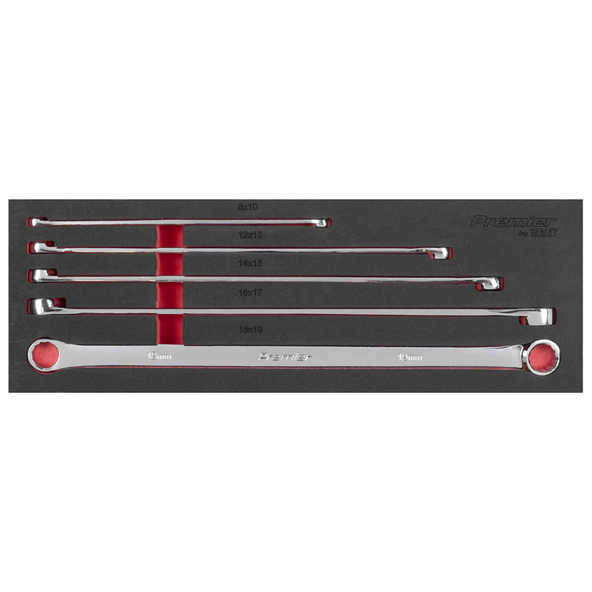 Extra-Long Double End Ring Spanner Set 5pc AK63110