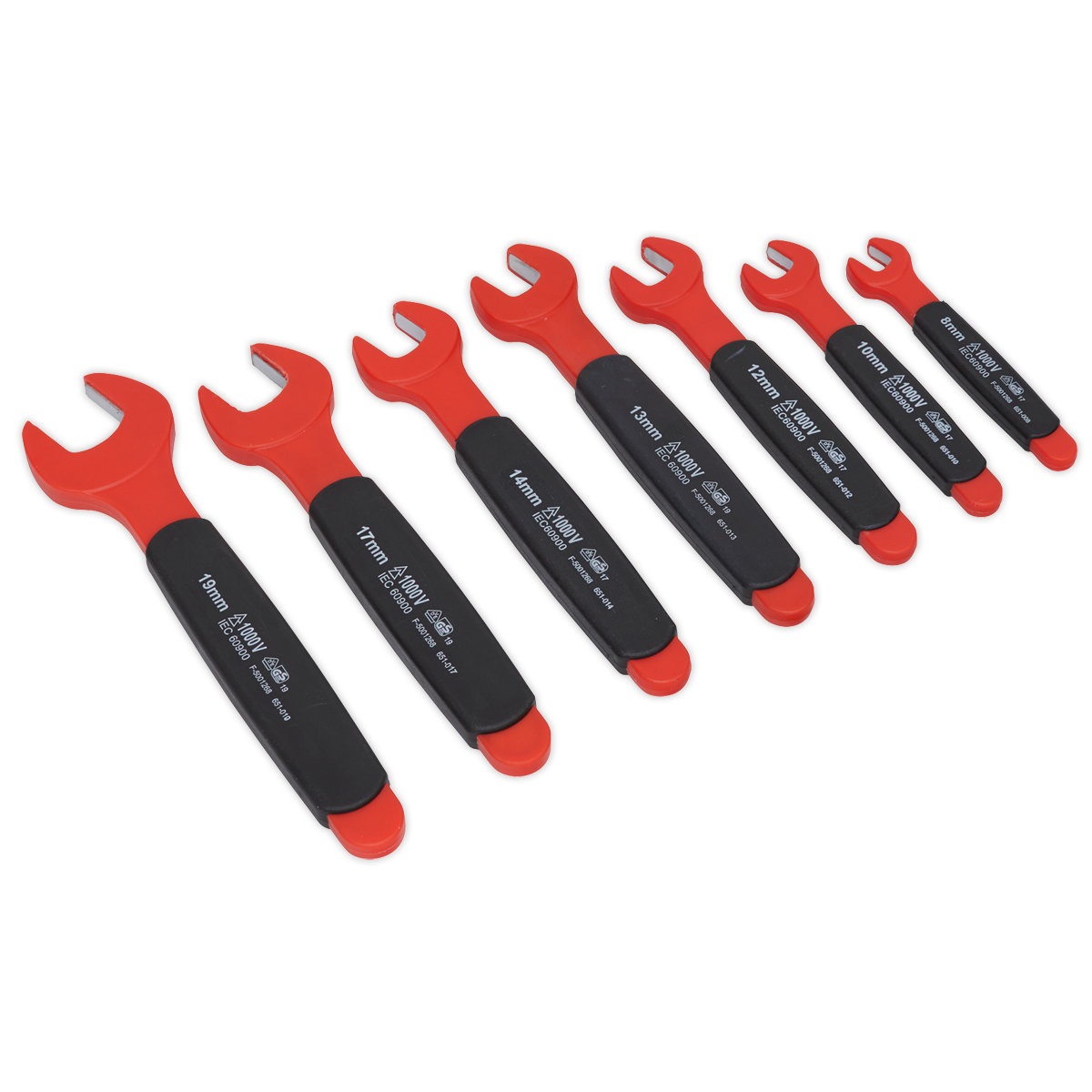 Insulated Open-End Spanner Set 7pc - VDE Approved AK63171