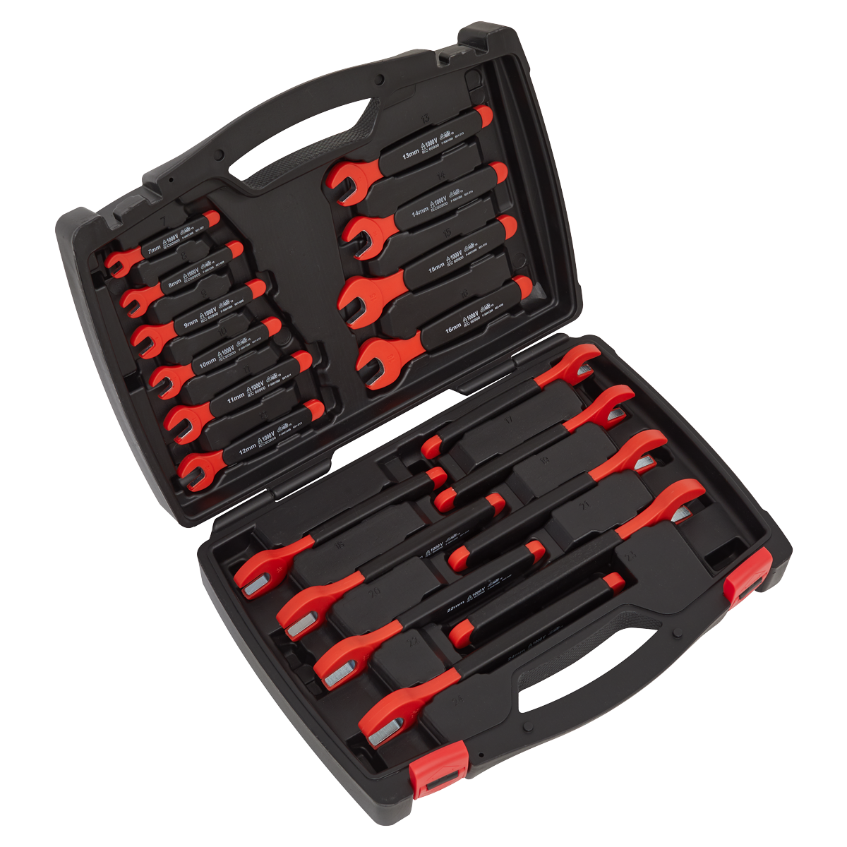 Insulated Open-End Spanner Set 18pc - VDE Approved AK63172