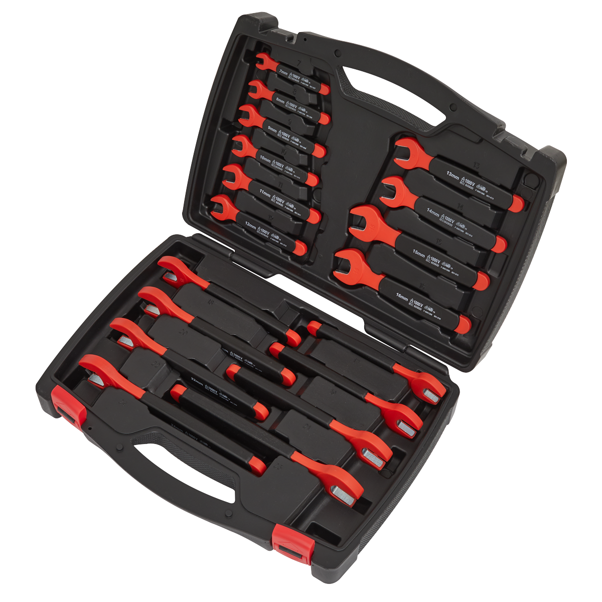 Insulated Open-End Spanner Set 18pc - VDE Approved AK63172