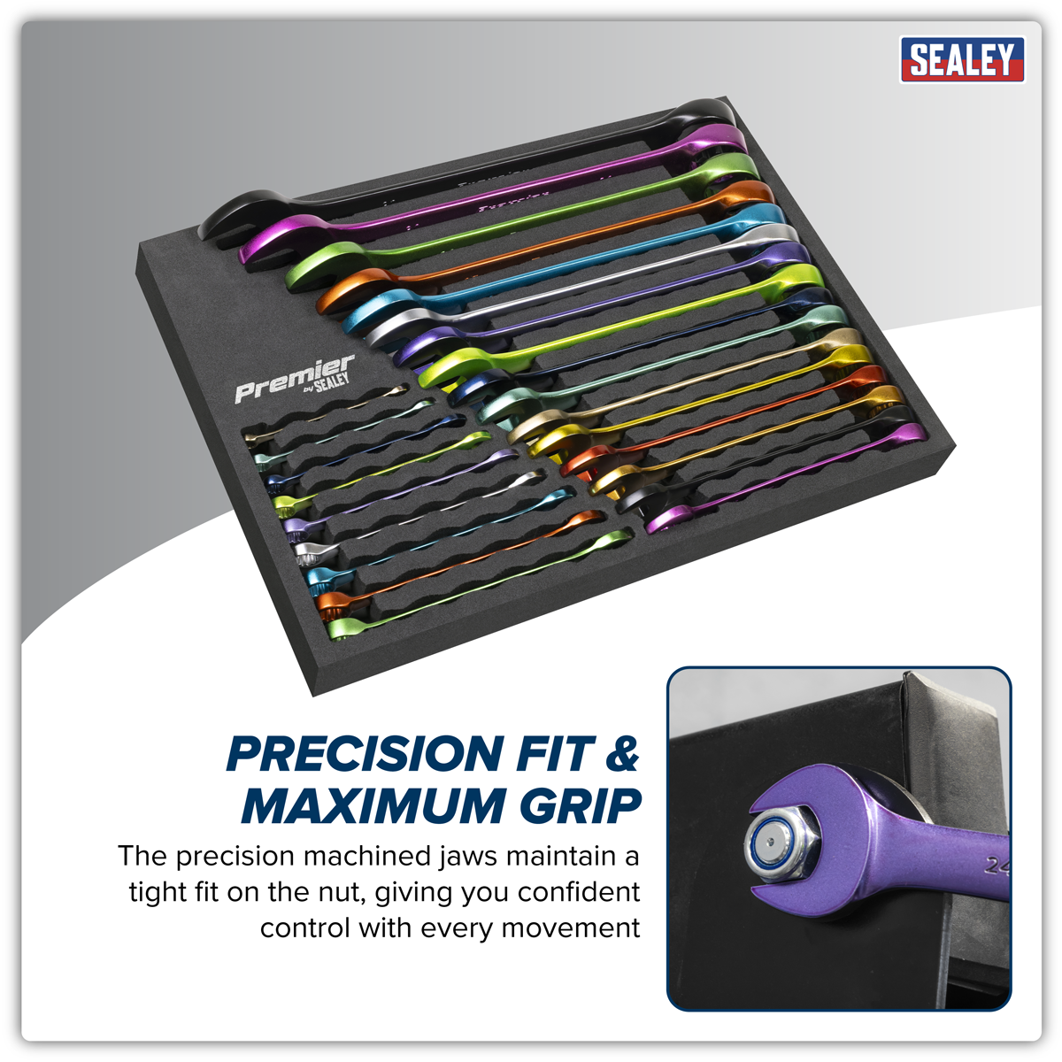 Multi-Coloured Combination Spanner Set 25pc AK63268